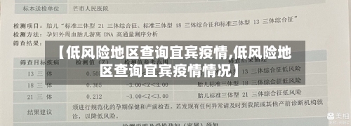 【低风险地区查询宜宾疫情,低风险地区查询宜宾疫情情况】-第3张图片