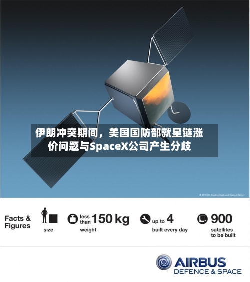 伊朗冲突期间，美国国防部就星链涨价问题与SpaceX公司产生分歧